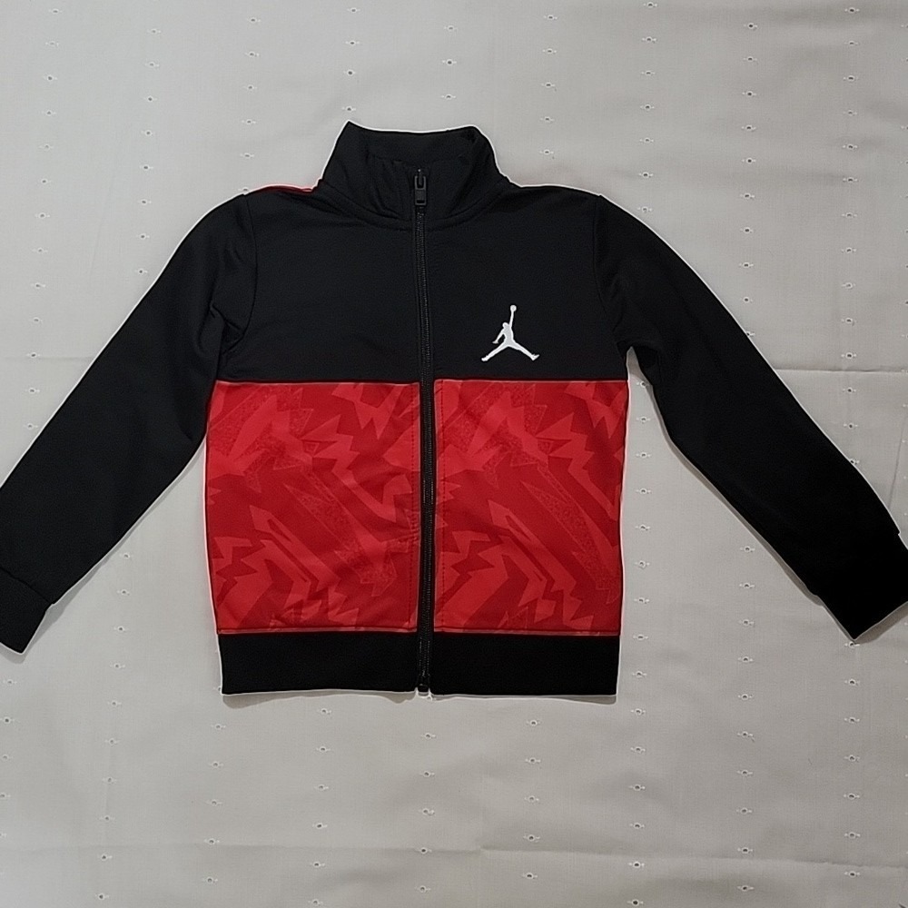 Jordan Kids Boys Black Red Jumpman‎ Full Zip Track Jacket Size 3T B708-023